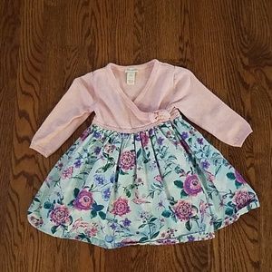 Beautiful Pink and Floral Wrap Dress